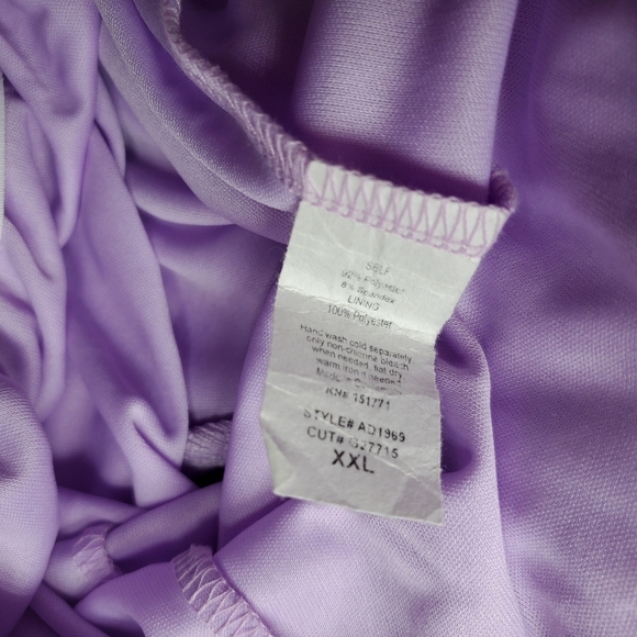 Kaileigh Amanda Lavender Purple Criss-Cross Back Midi Dress Size XXL NWOT - Picture 9 of 12